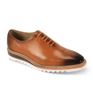 Giovanni Ruben Men’s Leather Oxford Shoe – Tan