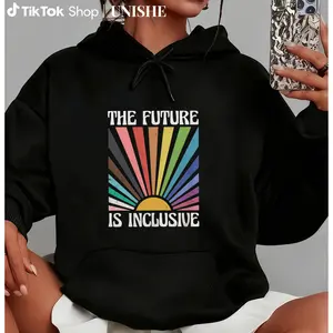 Long Sleeve Hoodie for LGBTQ Pride – Vintage Rainbow & Trans Rights Inclusive Top