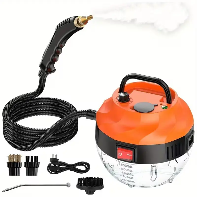 Steam Cleaner, Handheld Portable Steam Cleaner with  6-Level Adjustable, 15s Fast Heat-Up, High Temp Steamer for Kitchen Grease, Tile, Grout, Bathroom & Car Detailing Floor Cleaning Tool