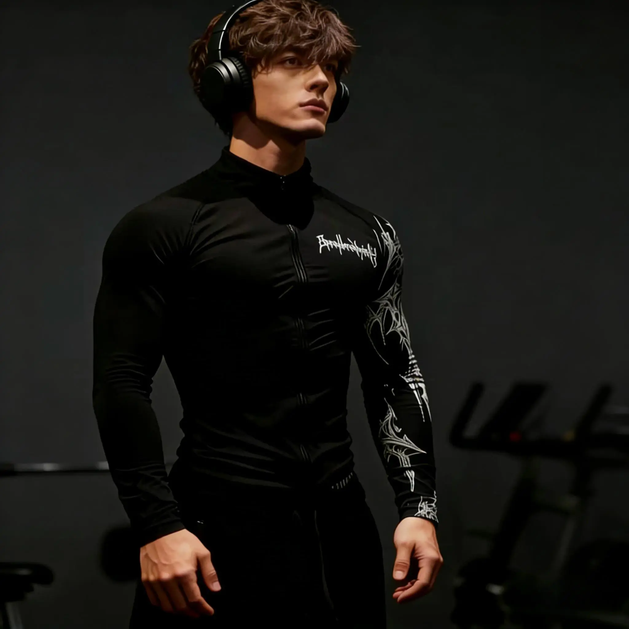 Men's Fitness Compression Jacket - Quick-Dry Zip-Up Sports Top Gymclothes
