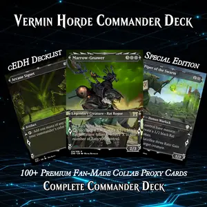 ️ VERMIN HORDE MTG PROXY COMMANDER DECK – PREMIUM COLLECTOR SET