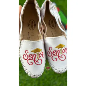 Senior 2026 - Gold and Red Leather Flats