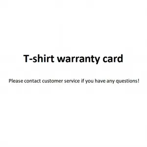 T-shirt warranty card