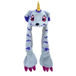 Anime Gabumon Plush Hat Scarf and Gloves Three-in-one Cute Cartoon Accessories Kawaii Outdoor Warm Creativity Christmas Gift