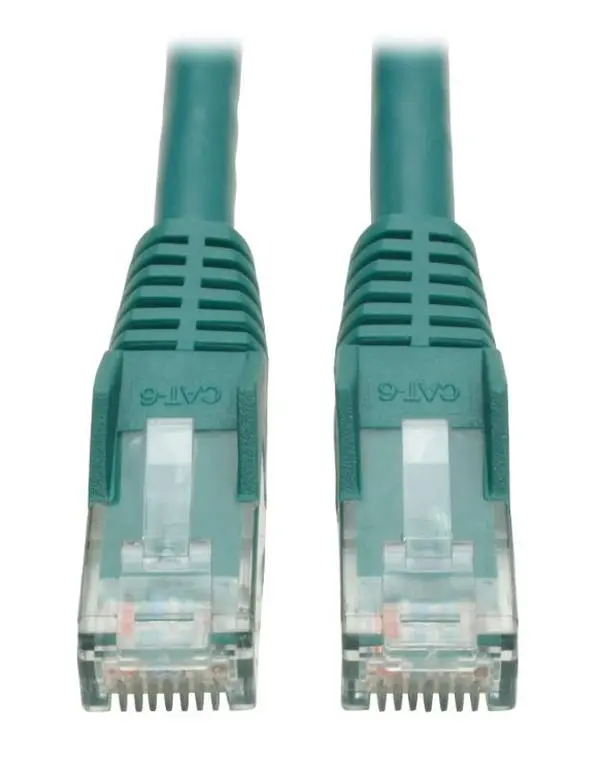 Tripp Lite TRL-N201-001-GN Cat6 Gigabit Snagless Molded RJ45 Male to Male Patch Cable - Green - 1 ft.