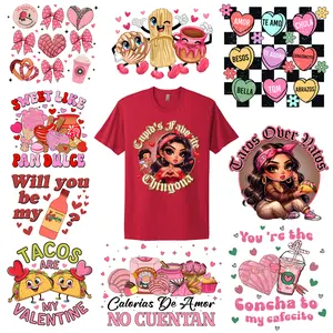 Cupid's Favorite Chingona Gang Sheet 10 Premium Quality DTF Heat Transfer Prints DIY 24x62"