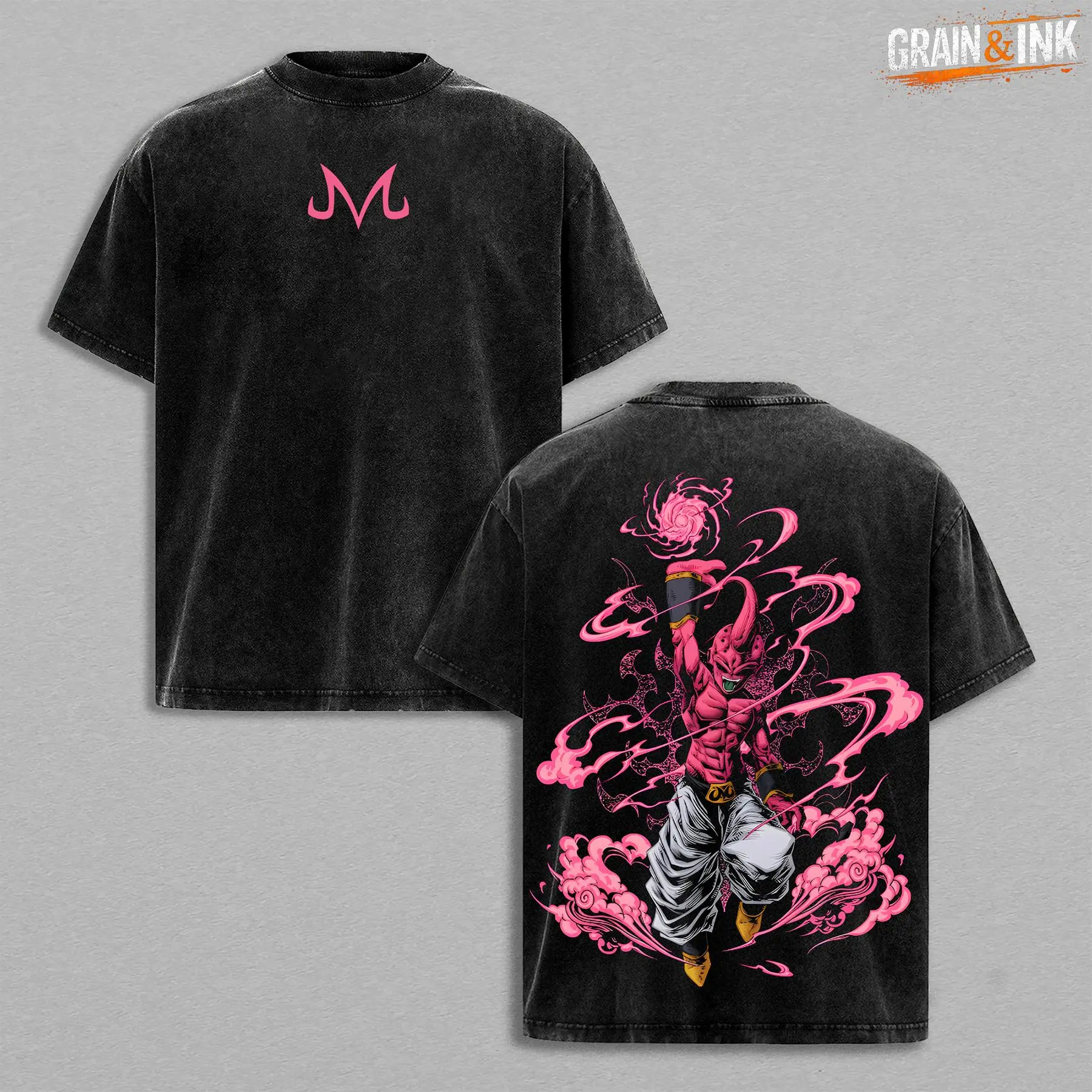 Majin Buu Vintage Clothing Anime T-Shirt | Kid Buu Pink