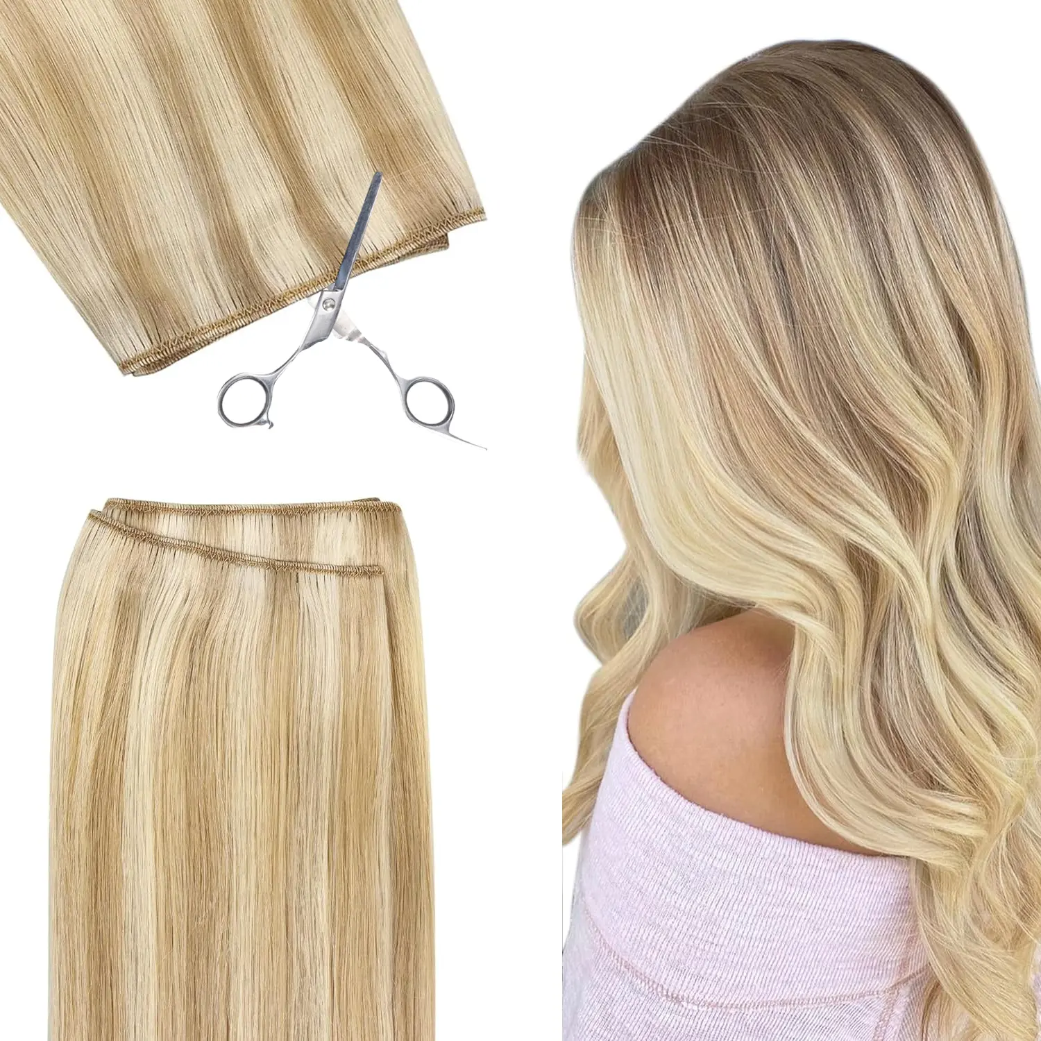 #18A/613A Dark Blonde Highlighted Bleach Blonde