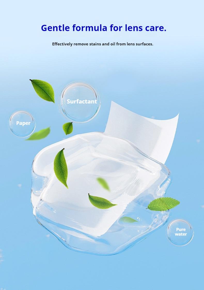 Portable Individually Wrapped Lens Wipes 100 Pack, Multi-Use Cleaner for Glasses, Cameras & Goggles | Streak-Free, Anti-Scratch, Long-Lasting Anti-Fog Cleaning Smartphone Protection, Anti-Fingerprint