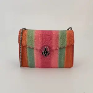 Pre-owned Bvlagri calfskin Crossbody Bags BULGARI Galuchat Serpenti Forever Crossbody Bag