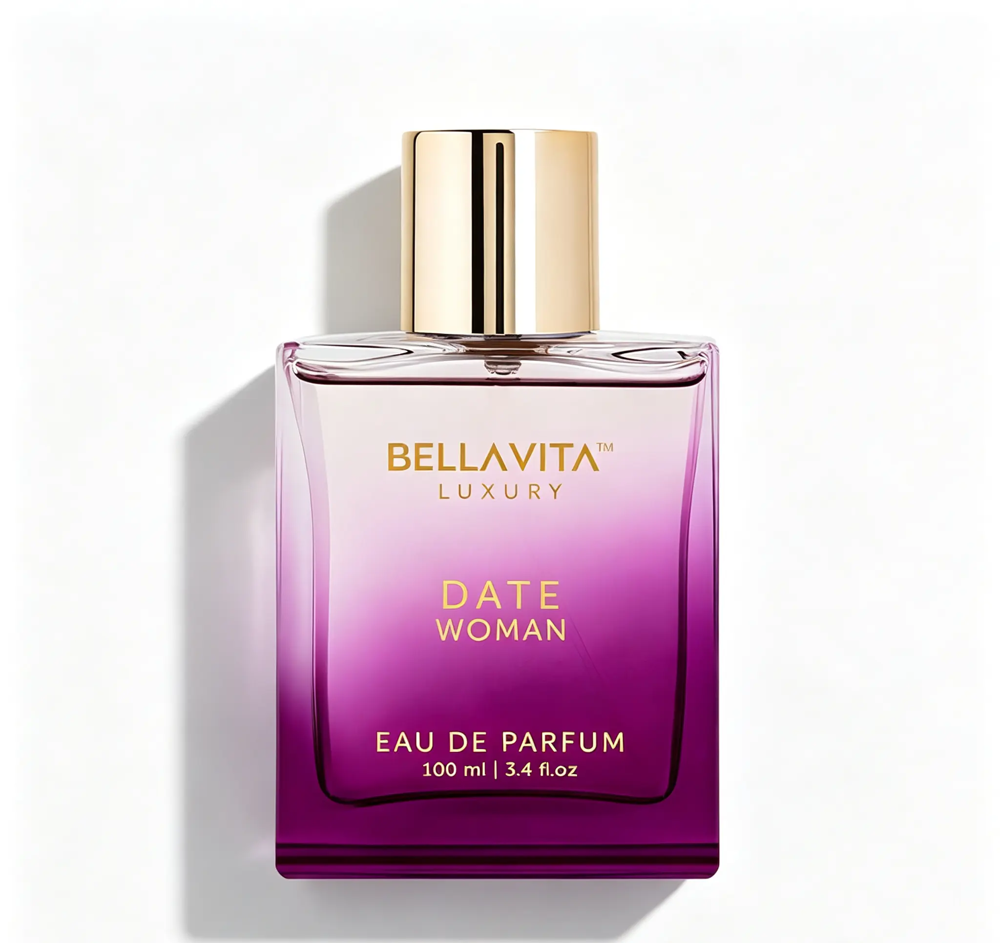 Bella Vita Luxury DATE Women’s EDP 100ml (3.4 fl.oz), Long Lasting Elegant Ladies Perfume with Romantic Floral, Pink Pepper, Jasmine & Earthy Moss Notes