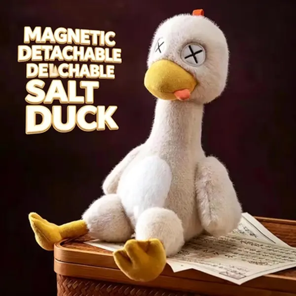 Quirky Detachable Magnetic "Big White Duck" Plush Toy – Fun DIY Assembly & Stress-Relief Doll – Creative Novelty Decor & Humorous Gift for Partners – Soft, Skin-Friendly Companion for the Home