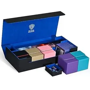 Collector's Edition Large capacity TCG Card Deck Box 6 In 1 with Playmat and 5Pcs Deck Box Holds 2100+ Cards, suit for Contest MTG Yugioh Sports Cards KPOP Gift and players of different scenarios