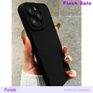 A Minimalist Black Matte Phone Case Compatible with Iphone Models 16, 15, 14, 13, 12, 11, XS, XR, X, 8, 7, Mini, Plus, Pro Max Protective phone cases iphone 15 pro max case