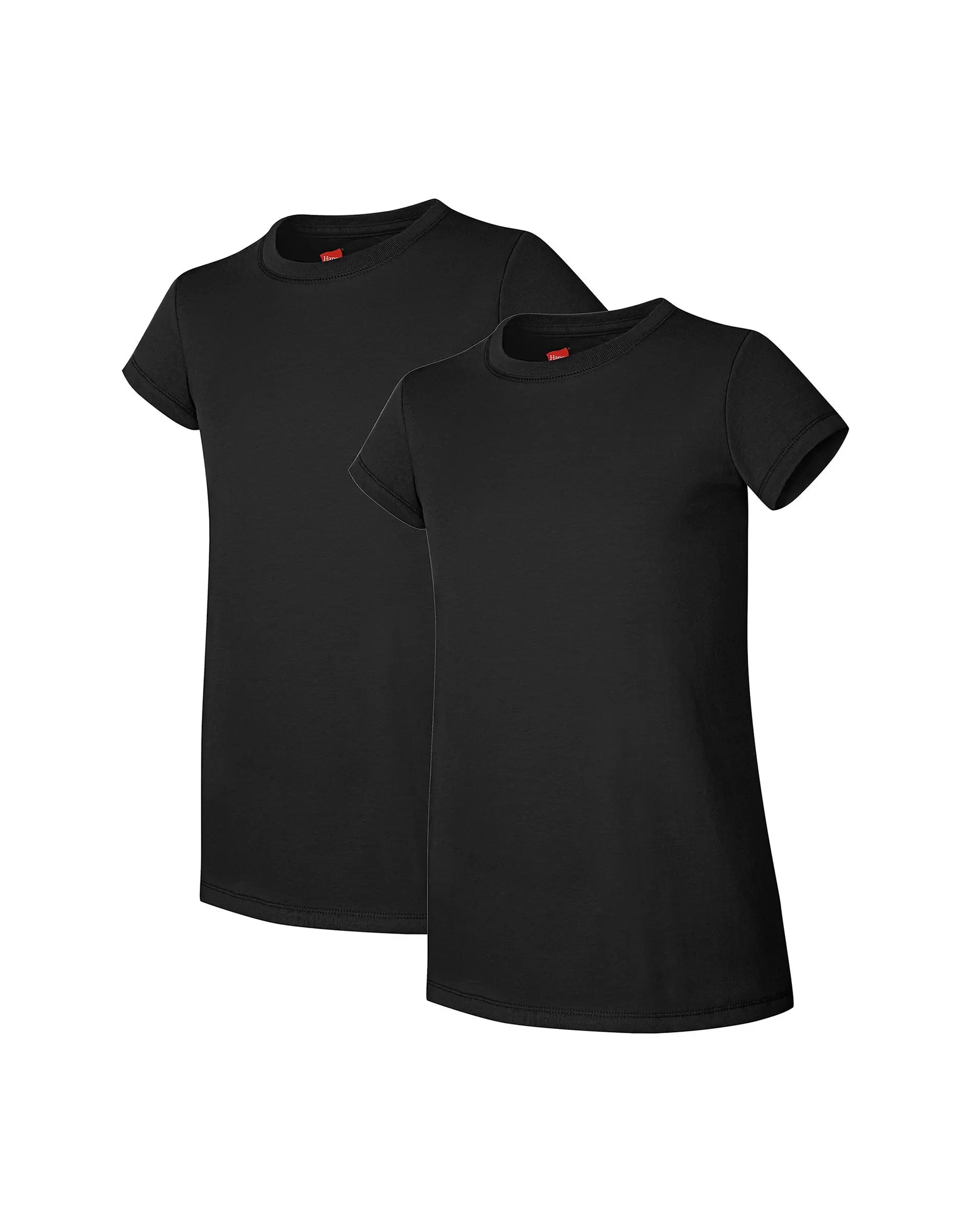 Hanes Girls' Essential Tee 2-pack Underwear Multi Pack Comfortable Fit Soft Stretch Fabric Breathable Ok0102