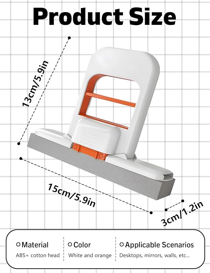 Mini Mop 2026 New Upgrade, Portable Self Squeezing Sponge Mop for Bathroom Kitchen Small Spaces, Wet Dry Floor Cleaner, Lightweight Compact Dorm Apartment Essentials Spring Cleaning Must Haves Orange