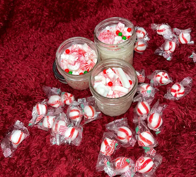 twisted Christmas peppermint stick candle