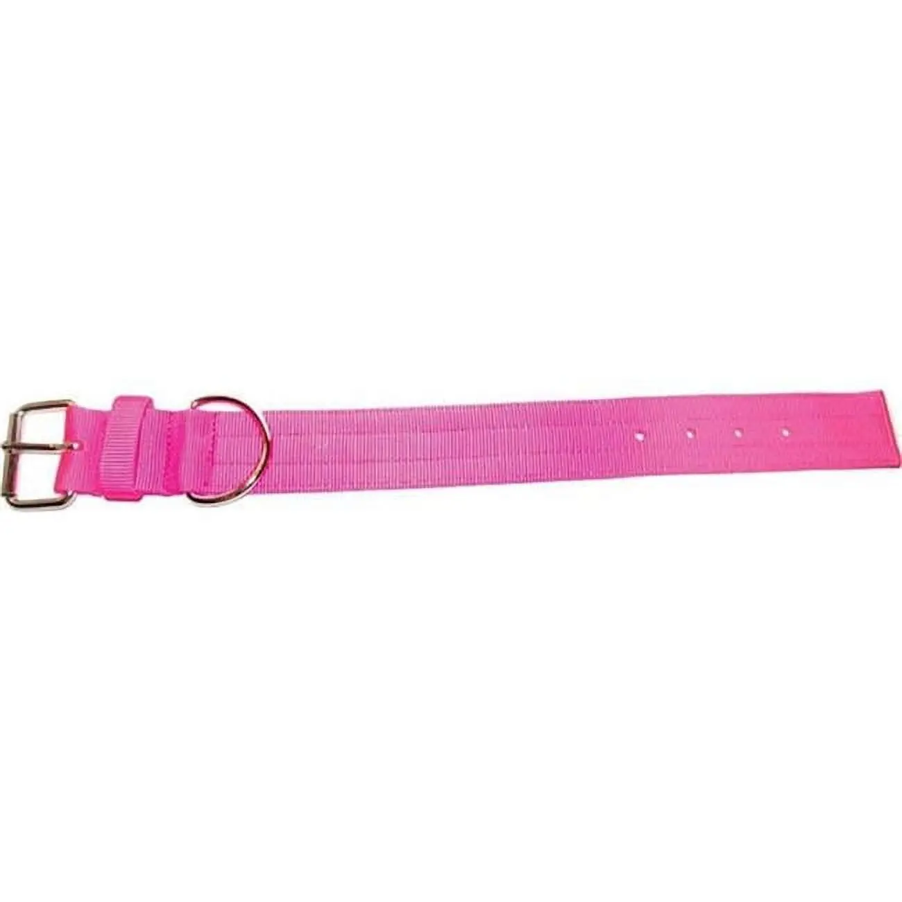 Leather Brothers 200N-NPK21 Bravo 2-Ply Nylon Dog Collar, 2 x 21 in., Neon Pink, Bright Look