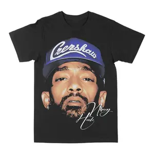 Nipsey Hussle Graphic Tee Men's Women's T-shirts Casual Crewneck Menswear Top Classic Collar Embroidered Fitted Love Outdoor Pan Short Stylish Underwear