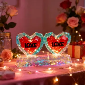 1-Pack LED Romantic Multi-Color Changing Glow Ambiance Light for Wedding Birthday Party Decorations Valentine's Day Christmas Romantic Night Light Create Cozy Festive Atmosphere