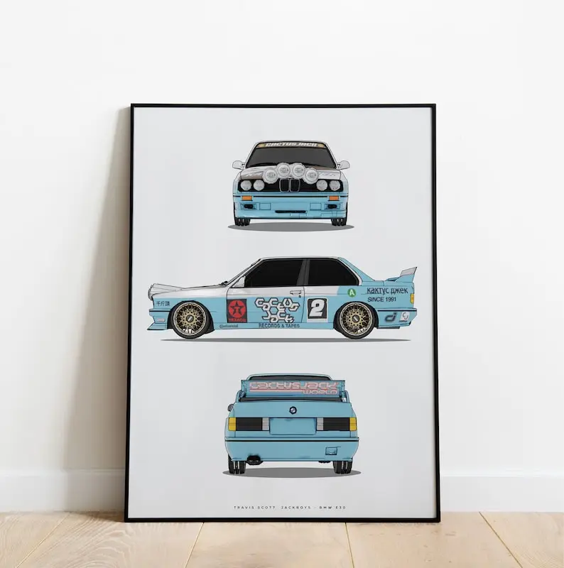 Jackboys - BWM e30 car poster