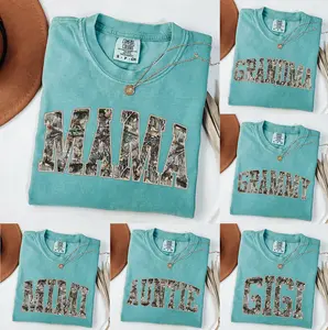 Comfort Colors Custom Mama Seafoam T-Shirt | Personalized Family Gift |Hunting Mama T-Shirt, Camo Mama Shirt, Mother's Day Gift, Camouflage Mama T-Shirt, Varsity Mama Shirt, Retro Mam Shirt
