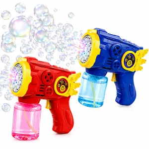 Automatic Bubble Machine for Kids 3+, 2 Pack Bubble Blowers with Lights, High Output Bubble Toy Set, Outdoor Summer Toys with Bubble Solution for Boys & Girls