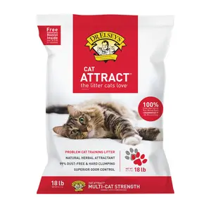 Clumping Clay Cat Litter with Natural Herbal Attractant, Low Dust Odor Control Formula for Multi-Cat Homes, 18 lb