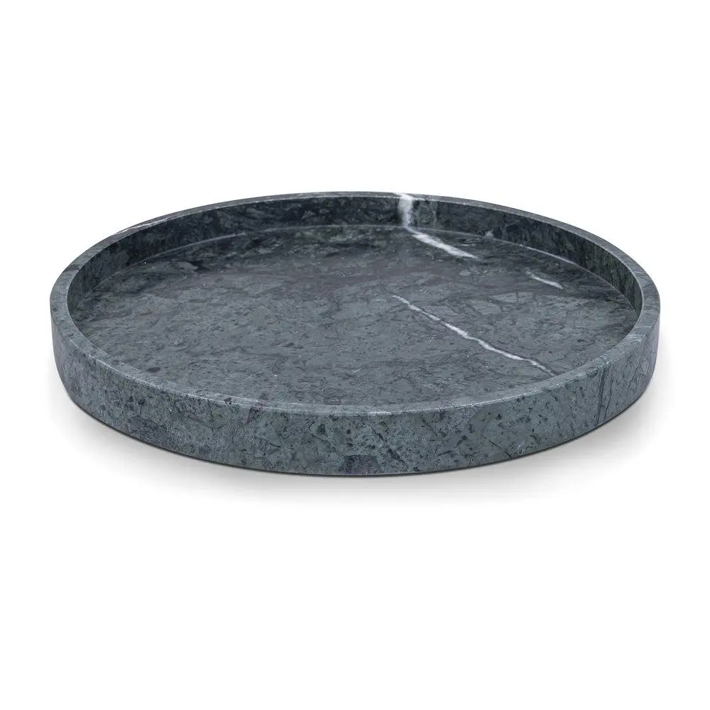 Barletta Green Round Marble Tray
