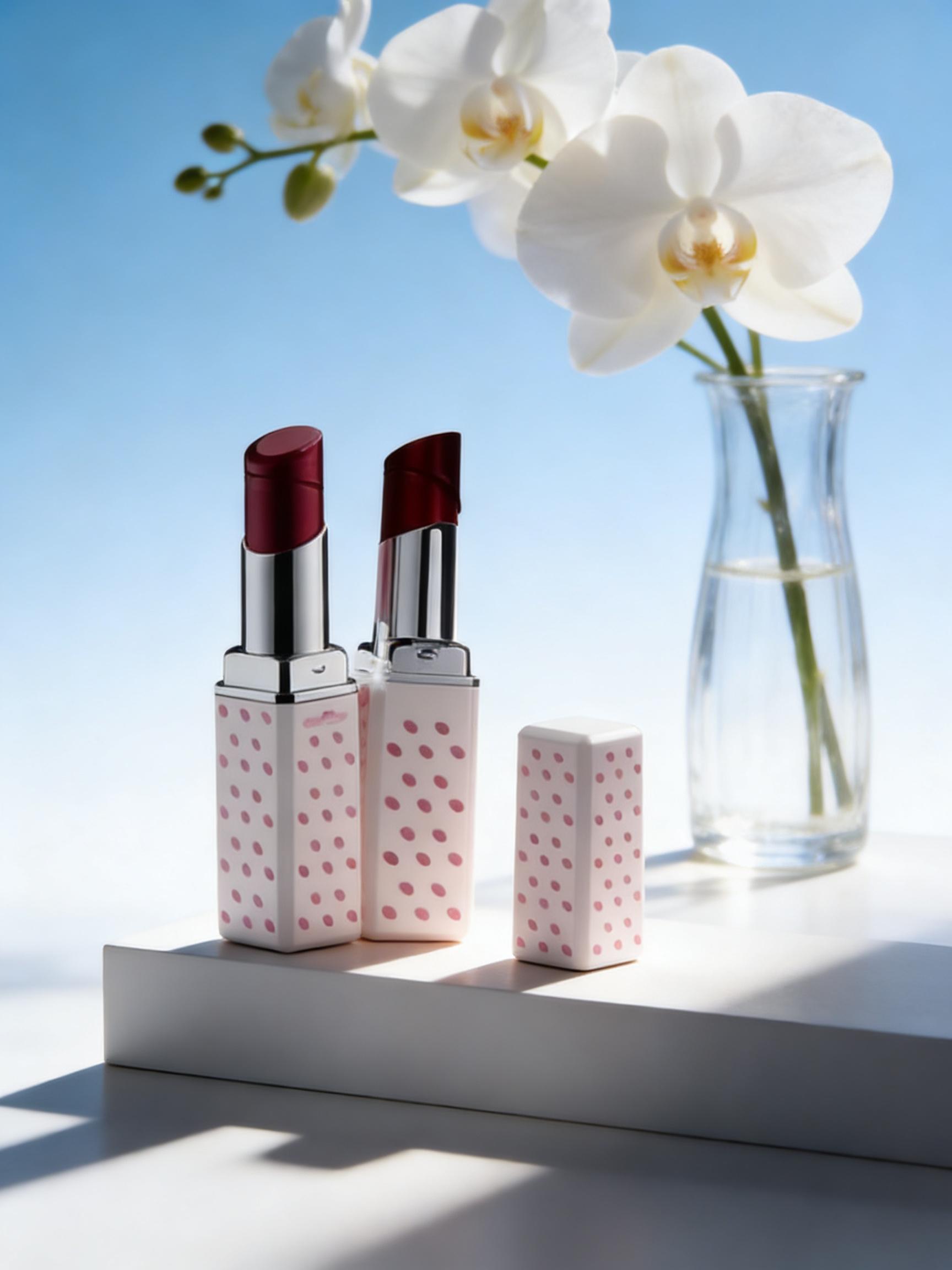 (Empty, No Gas Included)White Lipstick Lighter Fashion Lipstick Shape Portable Mini Refillable Lighter for Women Cute Novelty Design Empty No Gas Included