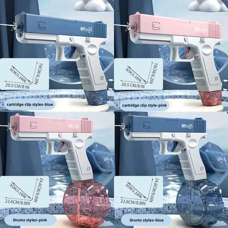 Luminous Flame Effect Electric Water Blaster, High-Speed Continuous Firing Auto Squirt Gun, 320cc Large Capacity & 32 FT Range, Ultimate Summer Outdoor Fun Toy