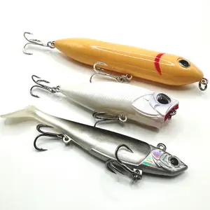 Topwater Lures and Swimbait Bundle - 3 Pack - Multi-Species Fish Natural Colors