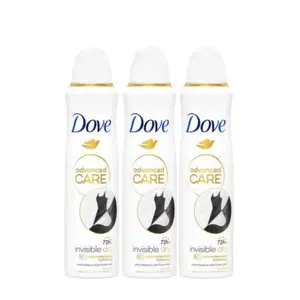 Dove Advanced Care Invisible Dry White Freesia & Violet Flower Scent Anti-Perspirant - Pack of 3 - 145g/250mL Deodorant Fragrance