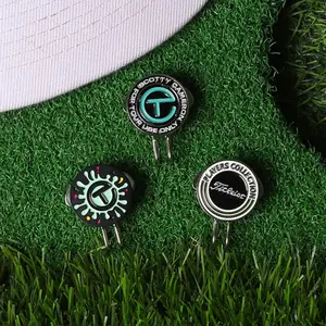 Trendy Golf Hat Clip Ct Design, Base with Mint Drip Effect & Scotty Cameron Logo, Ideal for Young Players Street Style Lovers, Golf Accessories