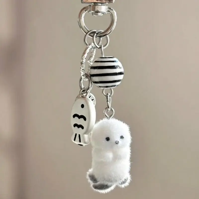 Cute Cartoon Sea Otter Design Keychain, Cute Keychain for Women & Men, Fashion Accessories for Daily Use, Trendy All-match & Exquisite Keychain for Birthday Gift, Cute Soft Keychains, Cute Keychain Accessory