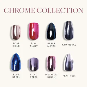 Glamnetic Chrome Press On Nail Collection - Summer Steel Collection Glamnetic Chrome Press On Nail Collection - Summer Steel Collection