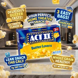 Act II Butter Lovers Microwave Popcorn, 2.75 oz., 3-Count Bags
