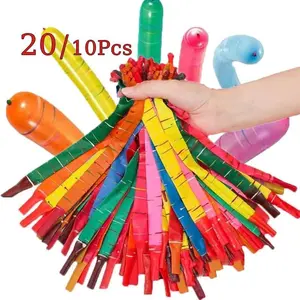 10/20pcs Mixed Color Long Latex Rocket Balloon Flying Squeaking Birthday Party Decoration Classic Toys