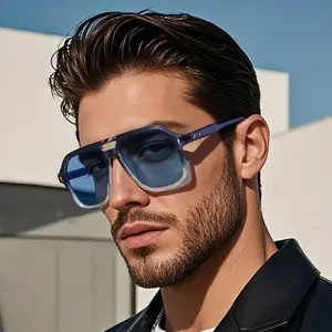Oversized Square Sunglasses Women Men Trendy Vintage Hip Hop Fashion Sun Glasses UV400 Eyewear for Outdoor Driving Parties