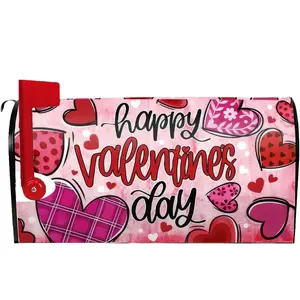 Valentine's Day Garden Theme Magnetic Mailbox Cover, Cute Heart Design, Durable and Fashionable, Perfect Gift for Loved Ones, Easy Installation
