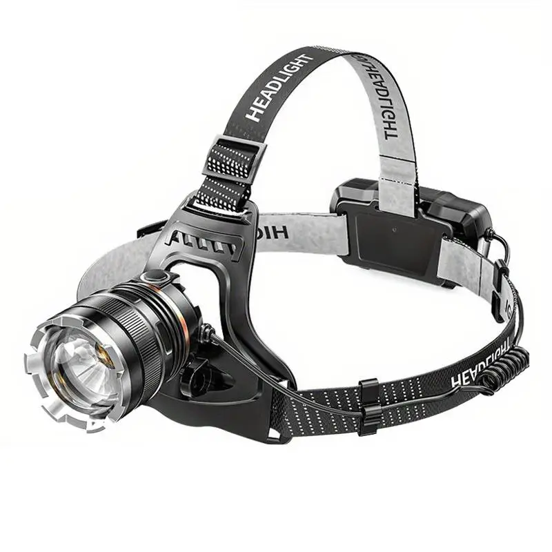 Portable LED Headlamp, LED Headlight with Infrared Sensor, Zoomable USB Rechargeable Waterproof Headlight for Outdoor Adventure Camping, Hiking, Hunti