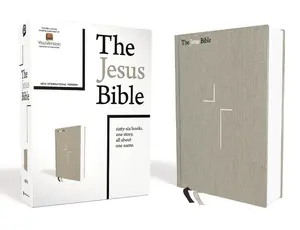 The Jesus Bible, NIV Edition, Cloth over Board, Gray Linen, Comfort Print Hardcover – October 30, 2018