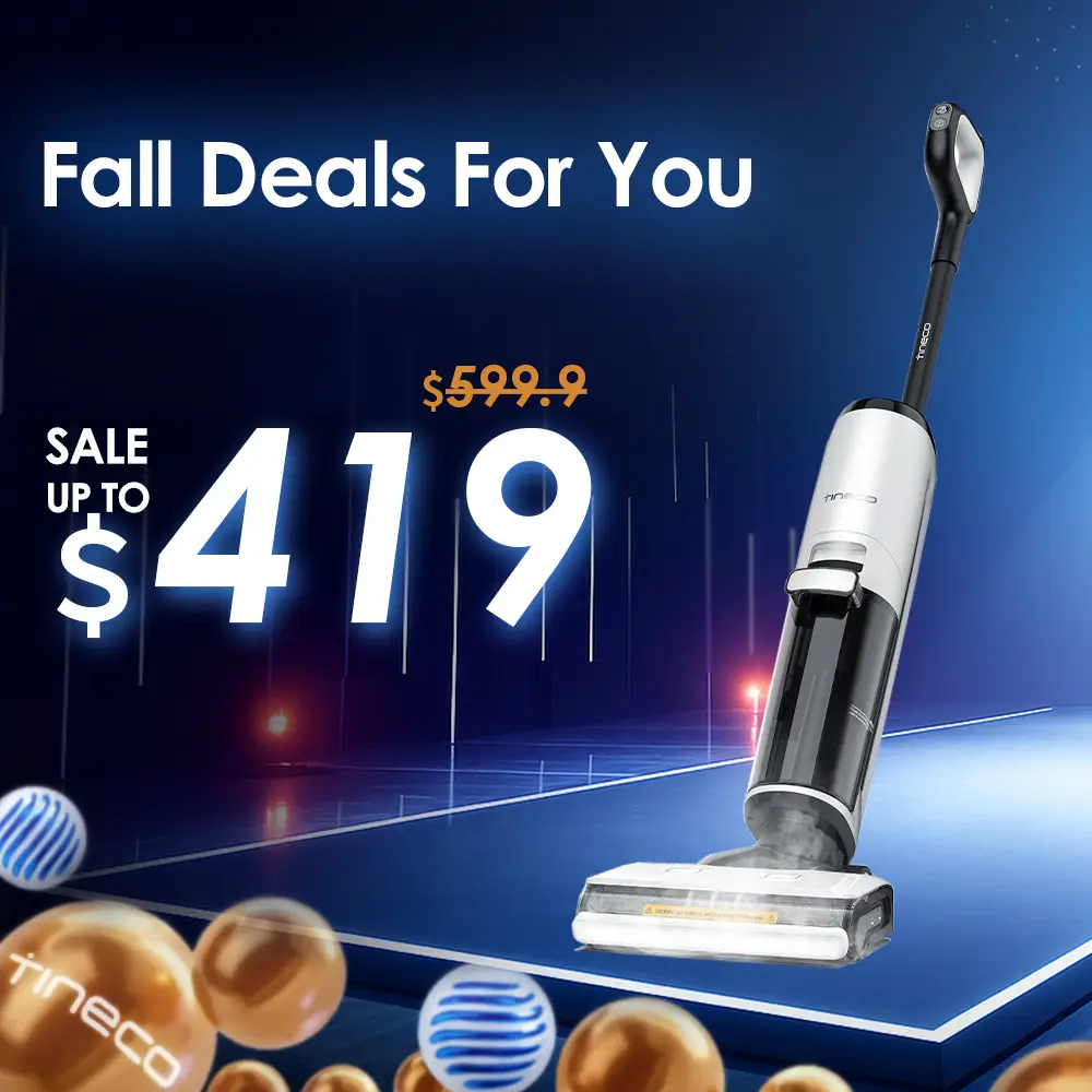 TINECO Floor One S7 Steam Cordless Floor Washer All-in-One with Digital Display, Self-Cleaning, Edge Cleaning, Safe for Kids & Pets, Durable Design