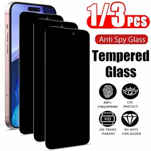 Anti Spy Tempered Glass For iPhone 17 17e 16e 16 15 Pro Max Privacy Screen Protector iPhone 15 14 Plus 13 12 11 Pro Max Antiespia Pelicula de Cristal Templado iPhone 17 Pro Max anti-peeping Protective Film