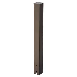 VEVOR Mailbox Post, 43 x 4 x 4 Inches, Steel In-Ground Mounting Mail Box Stand with Powder Coating Surface, Heavy Duty Metal Post Sleeve Kit for Outside Curbside Residential Use, Easy Install, Bronze