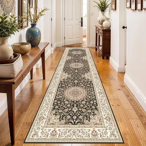 Vikama Bohemian Long Rug, Durable Non-Slip Bedroom Bedside Mat, Hallway Carpet, Boho Runner Rug, Home Decor, Comfortable & Stylish Design, Bohemian Style Rugs