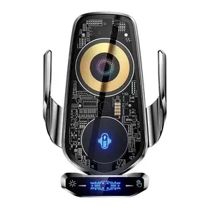 Magnetic Wireless Car Charger Mount, Magnetic Charger Base, 15w Magsafe Compatible, 360° Rotation, Fast Charging Stand, Desk Phone Holder, for iPhone & Samsung