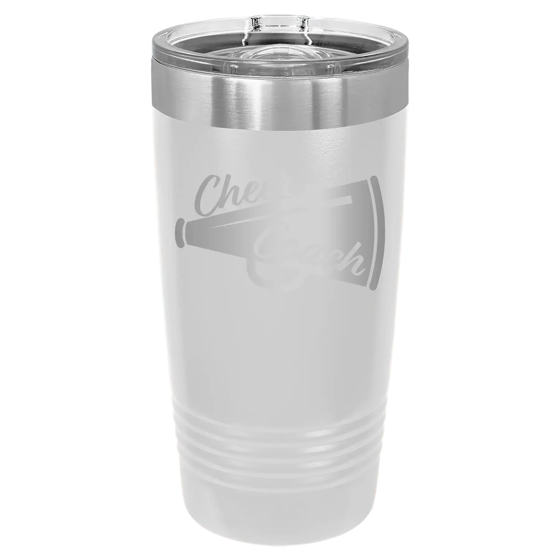 Cheer Coach 20 oz Tumbler | White