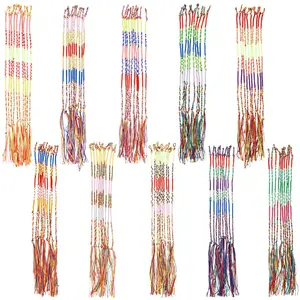 100 Pack Friendship Bracelets Bulk for Party Favors, DIY Arts and Crafts