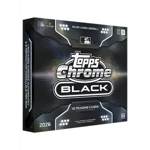 2026 Topps Chrome Black Baseball Trading Cards Factory Sealed Hobby Box